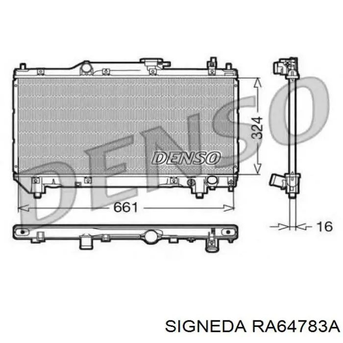 Compre 1640003180 Toyota Radiador de esfriamento de motor