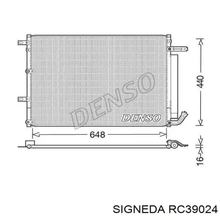 RC39024 Signeda Radiador de aparelho de ar condicionado