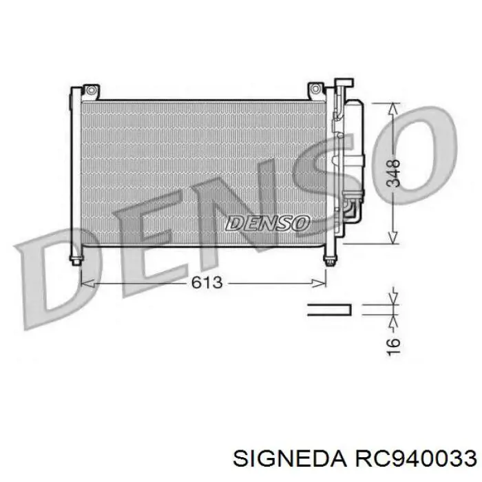 Radiador de aparelho de ar condicionado 814038 VALEO