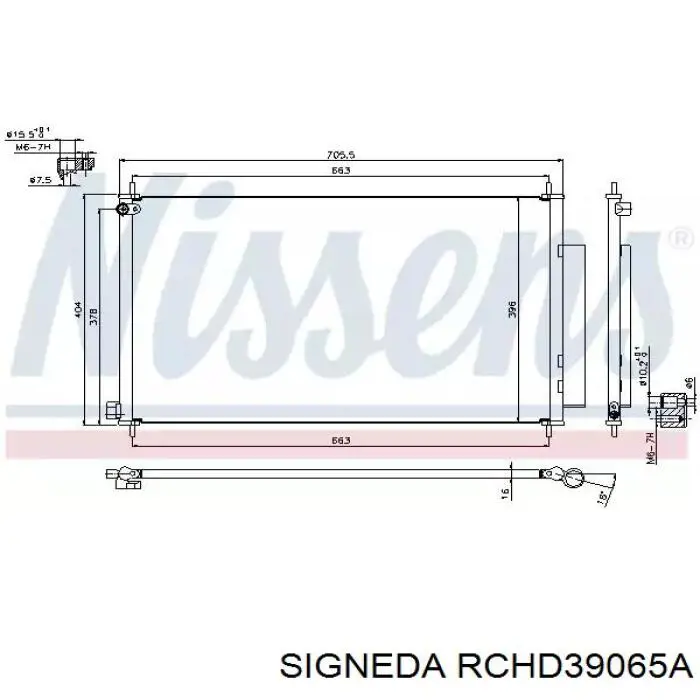 Compre 606HD2053 TYC Radiador de aparelho de ar condicionado