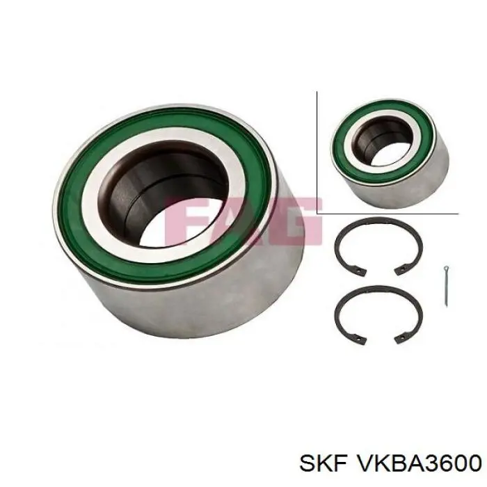 Compre VKBA3600 SKF Rolamento de cubo dianteiro