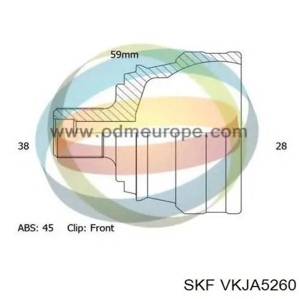 VKJA5260 SKF Junta homocinética externa dianteira