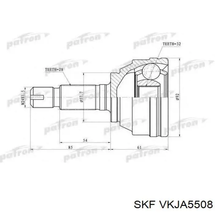 VKJA5508 SKF Junta homocinética externa dianteira/traseira