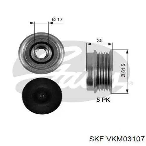 Compre VKM03107 SKF Polia do gerador