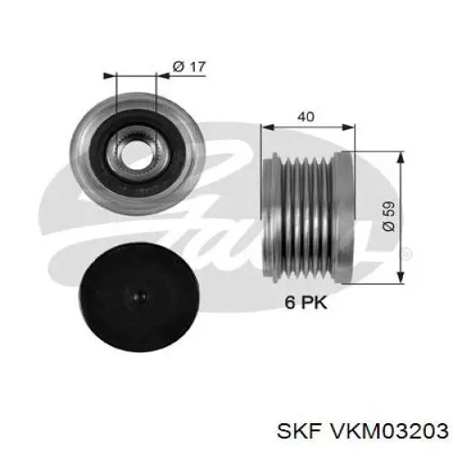 Polia do gerador SKF VKM03203 preço, a partir de 32,64 USD