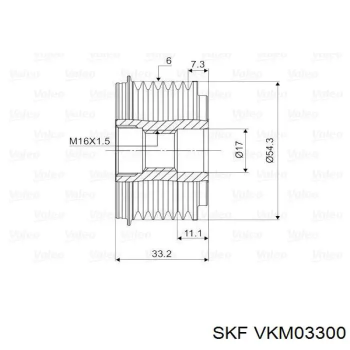Polia do gerador SKF VKM03300 preço, a partir de 53,90 USD