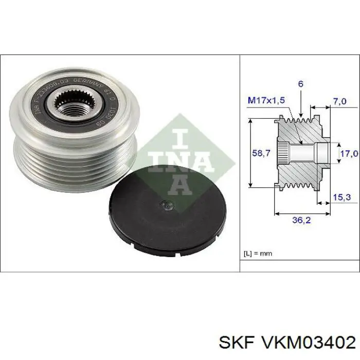 Compre VKM03402 SKF Polia do gerador