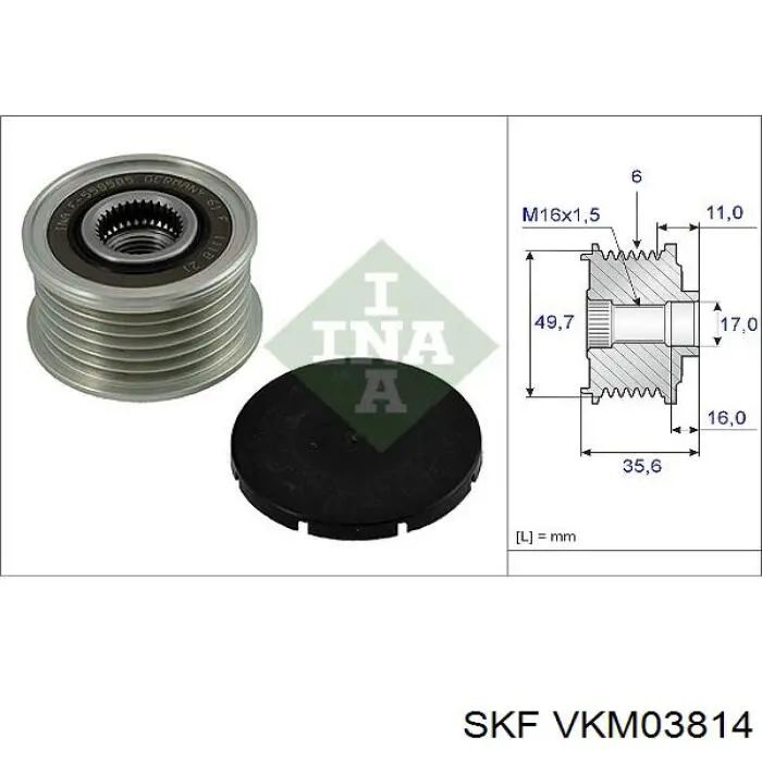 Polia do gerador SKF VKM03814 preço, a partir de 40,44 USD