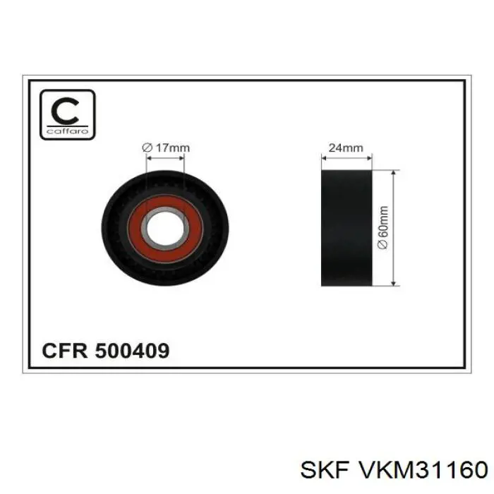 Compre VKM31160 SKF Reguladora de tensão da correia de transmissão