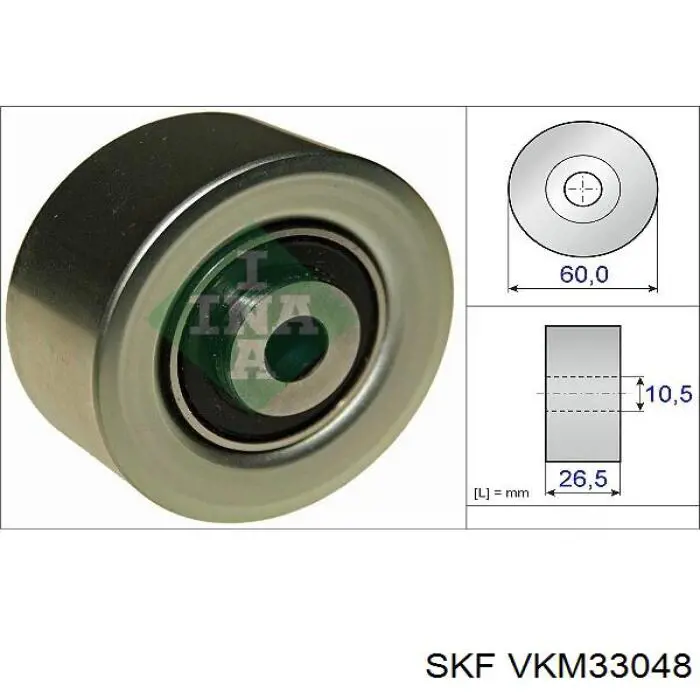 Rolo parasita da correia de transmissão SKF VKM33048 preço, a partir de 30,59 USD
