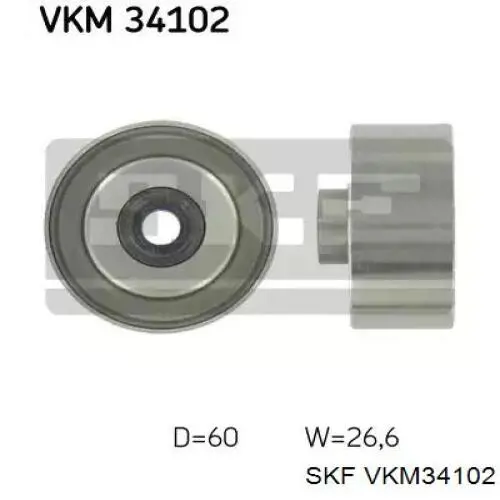 Rolo parasita da correia de transmissão SKF VKM34102 preço, a partir de 21,30 USD