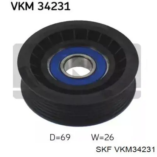 Rolo parasita da correia de transmissão SKF VKM34231 preço, a partir de 22,51 USD