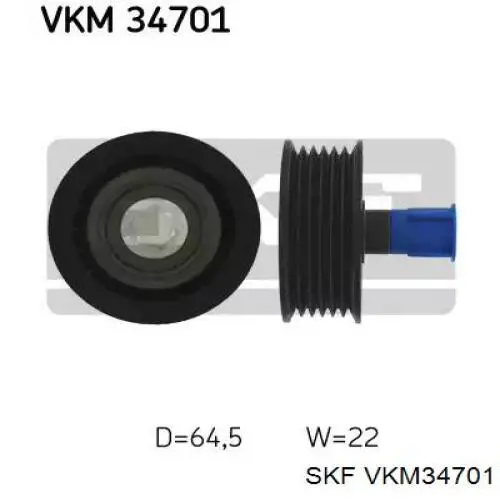 Rolo parasita da correia de transmissão SKF VKM34701 preço, a partir de 12,64 USD