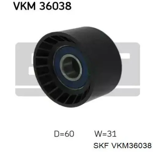 Rolo parasita da correia de transmissão SKF VKM36038 preço, a partir de 13,82 USD