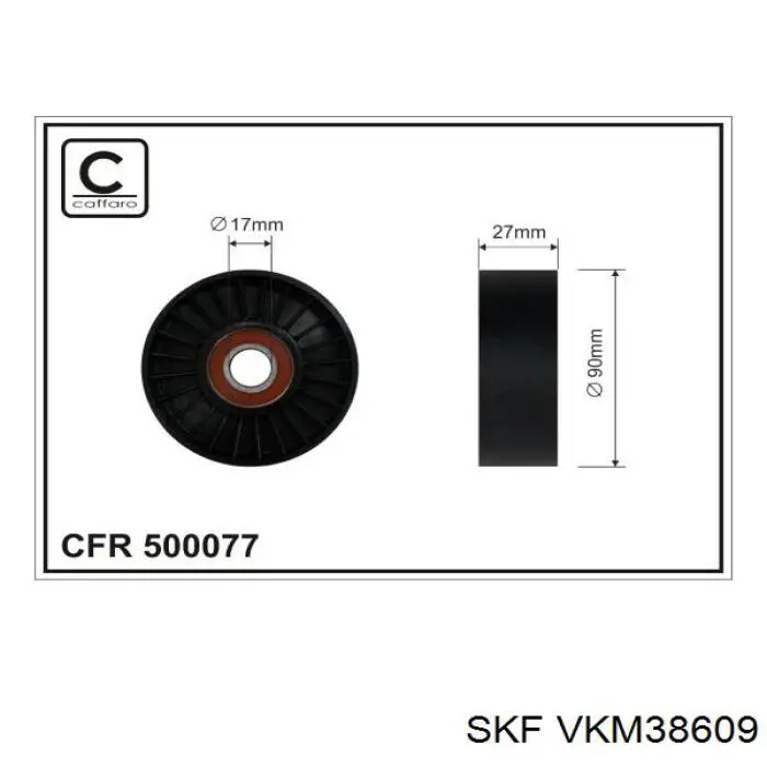 Reguladora de tensão da correia de transmissão SKF VKM38609 preço, a partir de 36,34 USD