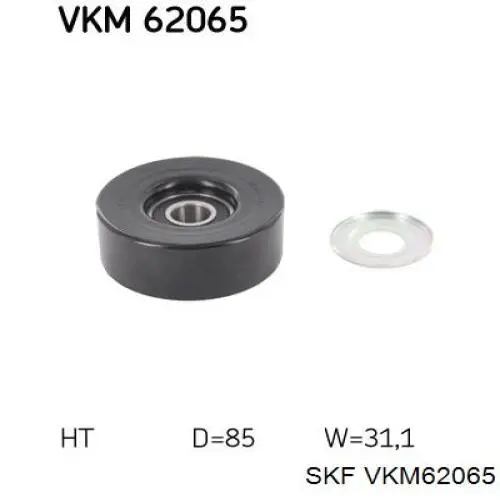 VKM62065 SKF Rolo de reguladora de tensão da correia de transmissão