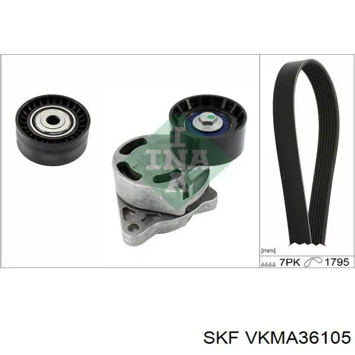Correia dos conjuntos de transmissão, kit SKF VKMA36105 preço, a partir de 131,42 USD