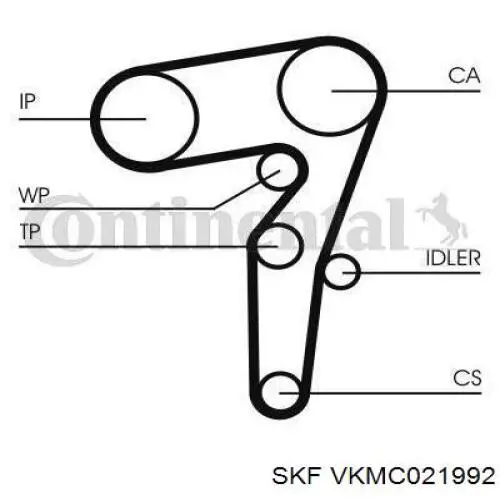 Compre VKMC021992 SKF Correia do mecanismo de distribuição de gás, kit
