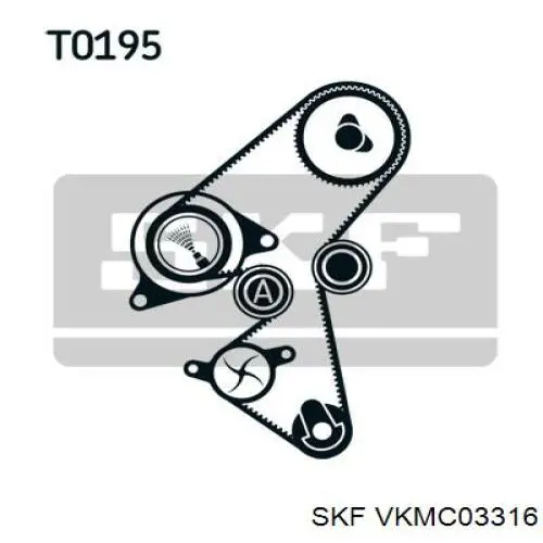 Compre VKMC03316 SKF Correia do mecanismo de distribuição de gás, kit