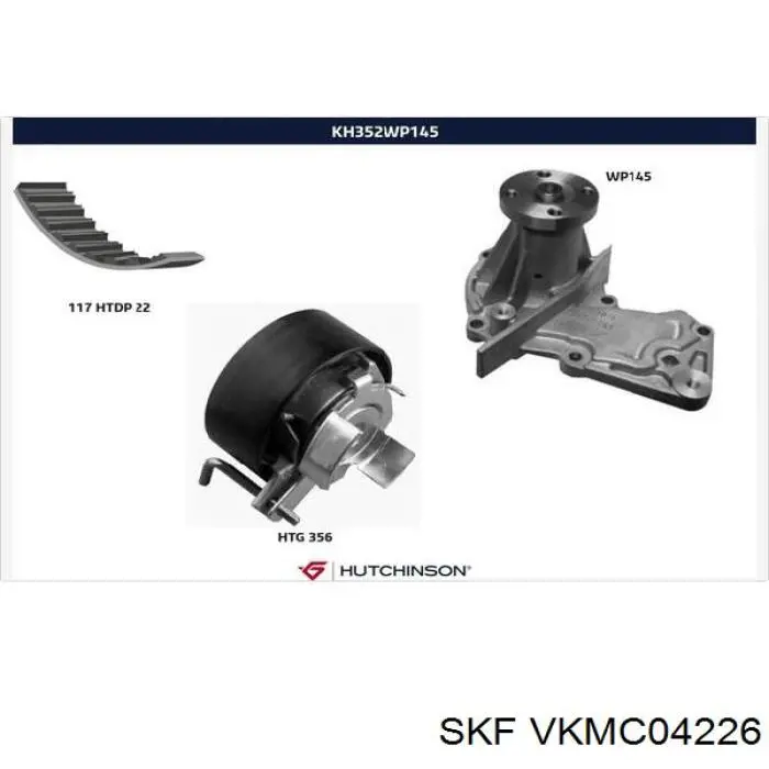Compre VKMC04226 SKF Correia do mecanismo de distribuição de gás, kit