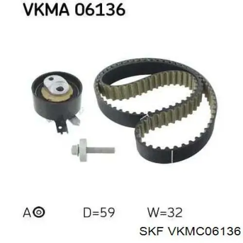 Correia do mecanismo de distribuição de gás, kit SKF VKMC06136 preço, a partir de 135,83 USD