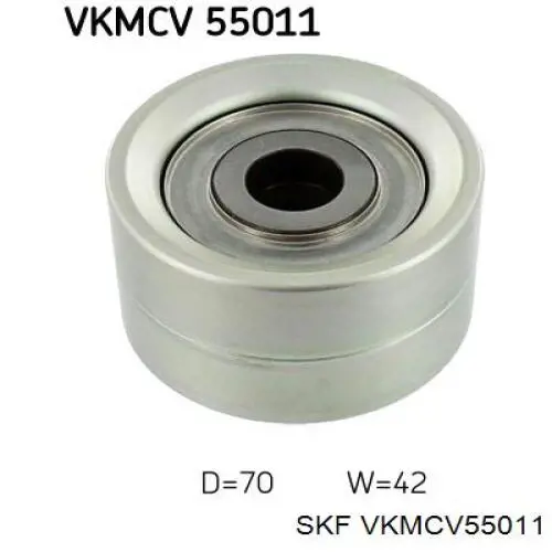VKMCV55011 SKF Rolo parasita da correia do mecanismo de distribuição de gás