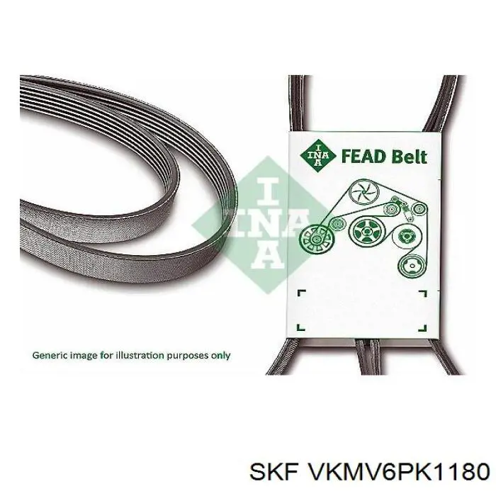 Correia dos conjuntos de transmissão SKF VKMV6PK1180 preço, a partir de 16,18 USD