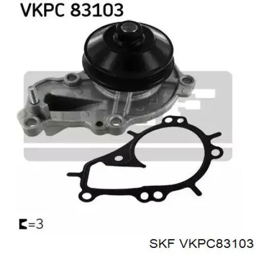 VKPC83103 SKF Bomba de água (bomba) de esfriamento