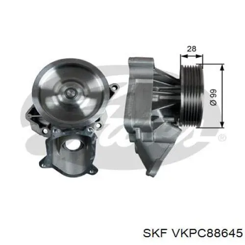 Compre VKPC88645 SKF Bomba de água (bomba) de esfriamento
