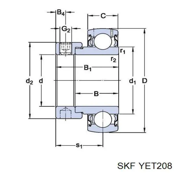 Compre YET208 SKF 