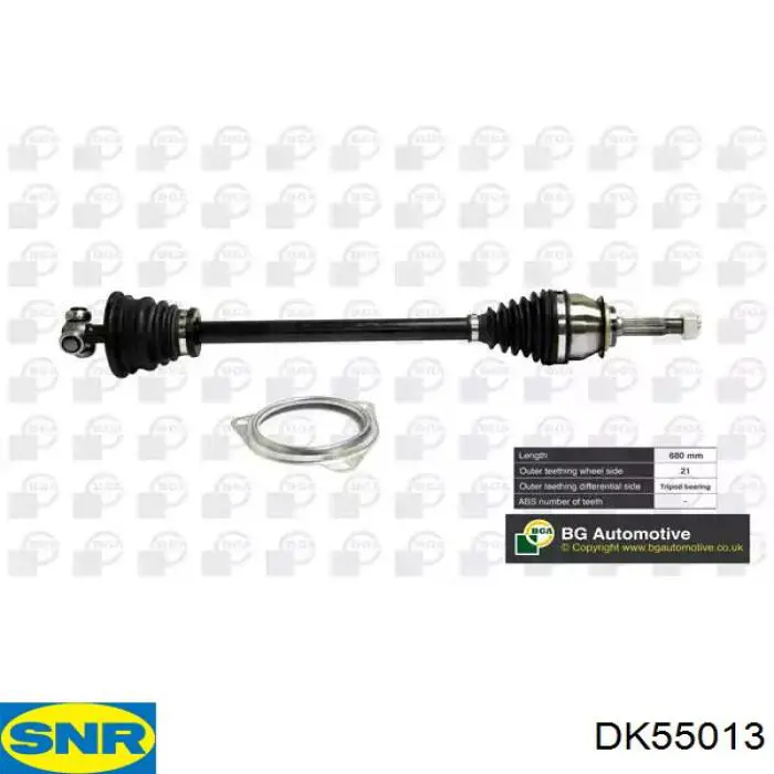 Semieixo (acionador) dianteiro esquerdo SNR DK55013 preço, a partir de 73,34 USD