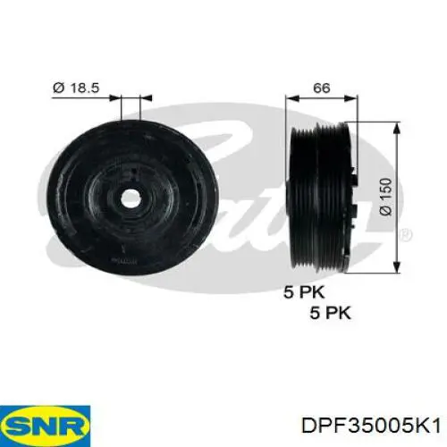 DPF35005K1 SNR Polia de cambota
