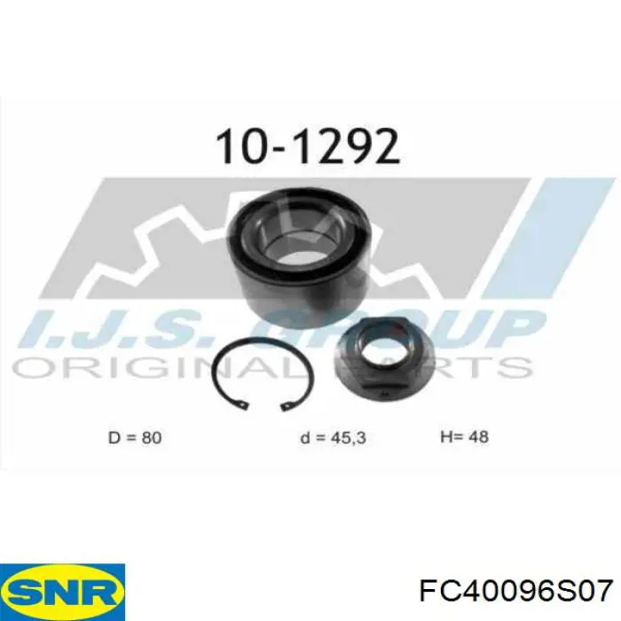 Rolamento de cubo traseiro SNR FC40096S07 preço, a partir de 54,06 USD