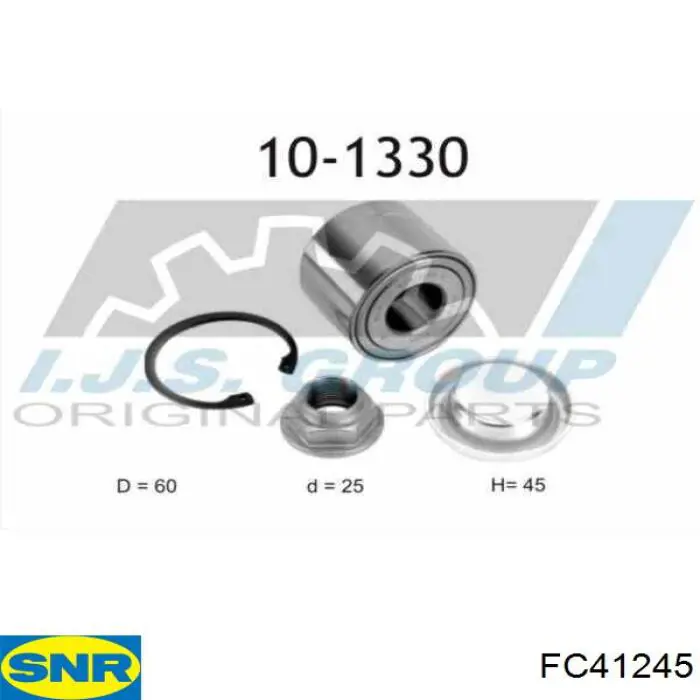 FC41245 SNR Rolamento de cubo traseiro