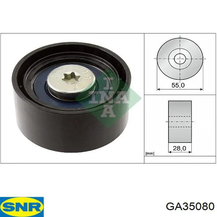 Compre GA35080 SNR Rolo parasita da correia de transmissão