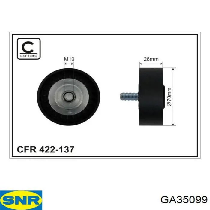 Rolo parasita da correia de transmissão SNR GA35099 preço, a partir de 22,20 USD