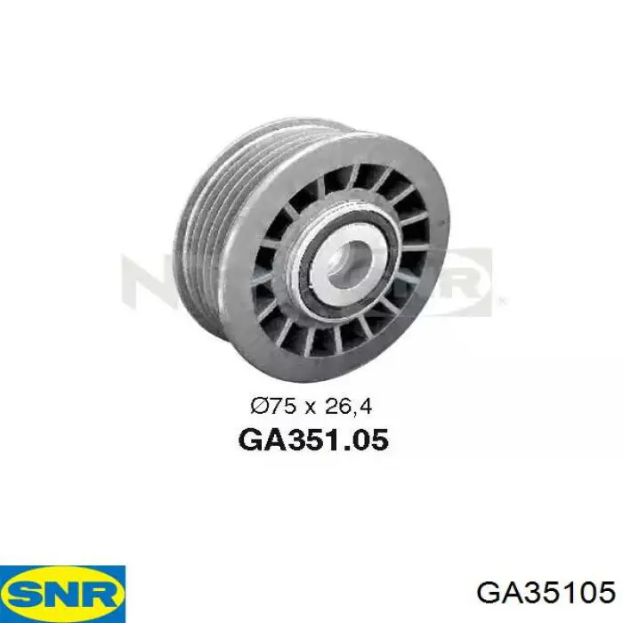 Rolo parasita da correia de transmissão SNR GA35105 preço, a partir de 23,29 USD