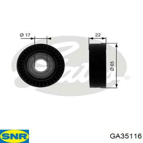 Compre GA35116 SNR Rolo parasita da correia de transmissão