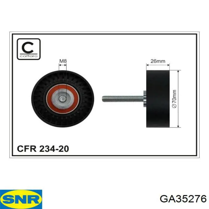 Compre GA35276 SNR Rolo parasita da correia de transmissão