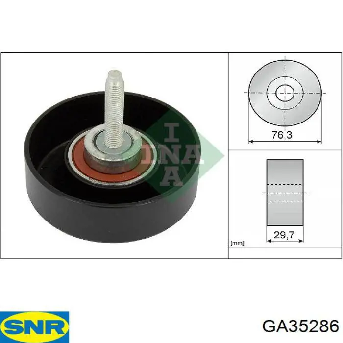 GA35286 SNR Rolo parasita da correia de transmissão