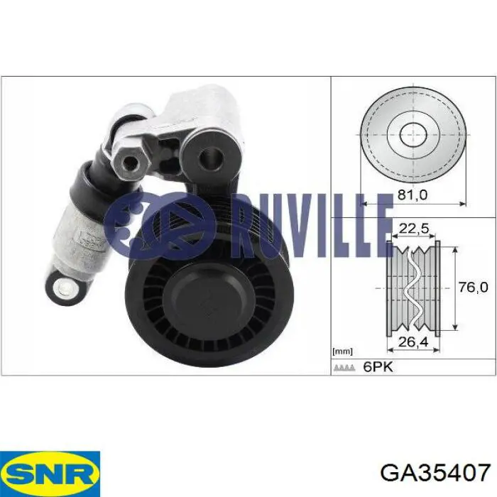 Compre GA35407 SNR Reguladora de tensão da correia de transmissão