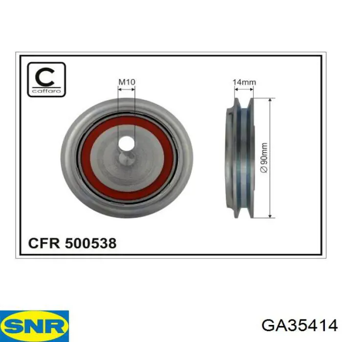 Rolo parasita da correia de transmissão SNR GA35414 preço, a partir de 35,74 USD