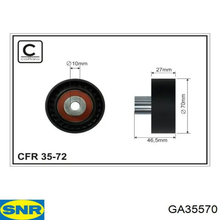 Rolo parasita da correia de transmissão SNR GA35570 preço, a partir de 23,43 USD