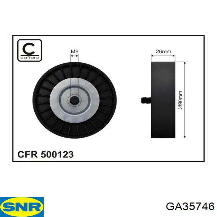 Compre GA35746 SNR Rolo parasita da correia de transmissão
