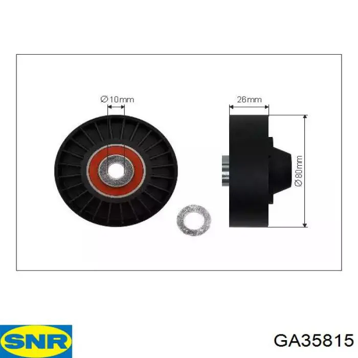 Compre GA35815 SNR Rolo parasita da correia de transmissão
