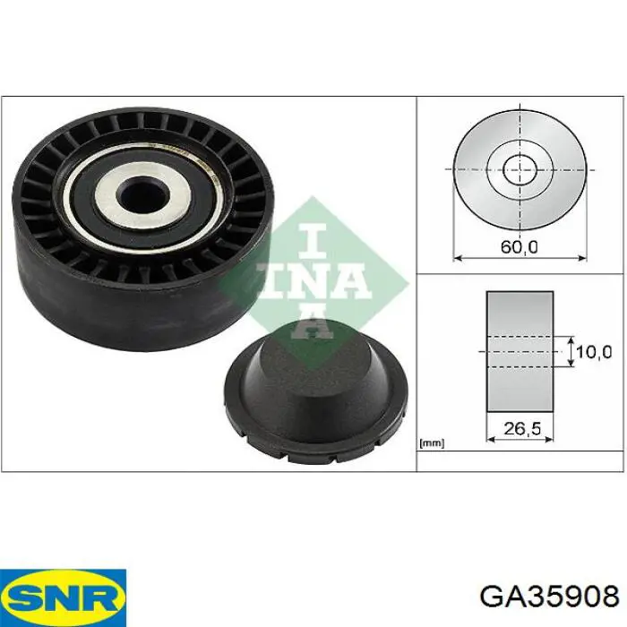 Rolo parasita da correia de transmissão SNR GA35908 preço, a partir de 14,09 USD