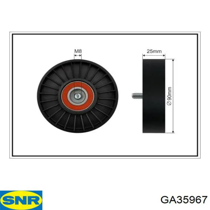 Rolo parasita da correia de transmissão SNR GA35967 preço, a partir de 12,61 USD
