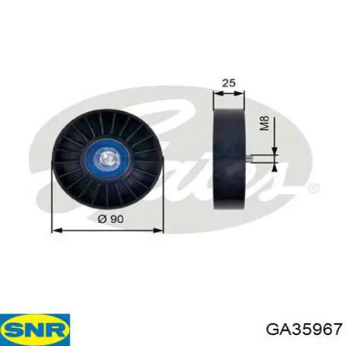 Compre GA35967 SNR Rolo parasita da correia de transmissão