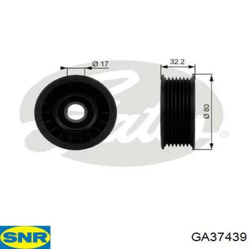 GA37439 SNR Rolo de reguladora de tensão da correia de transmissão