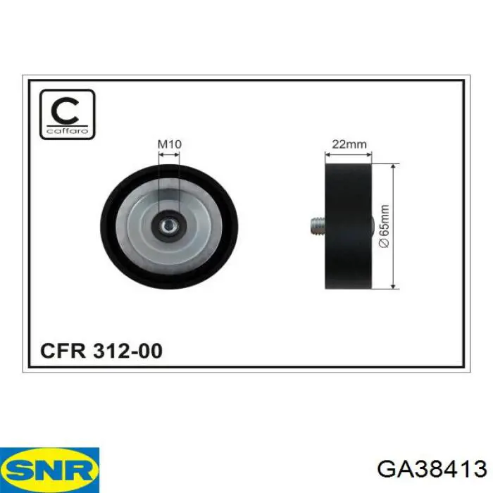 Compre GA38413 SNR Rolo parasita da correia de transmissão